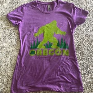 Bigfoot Womens Purple Oregon Tshirt - Never worn